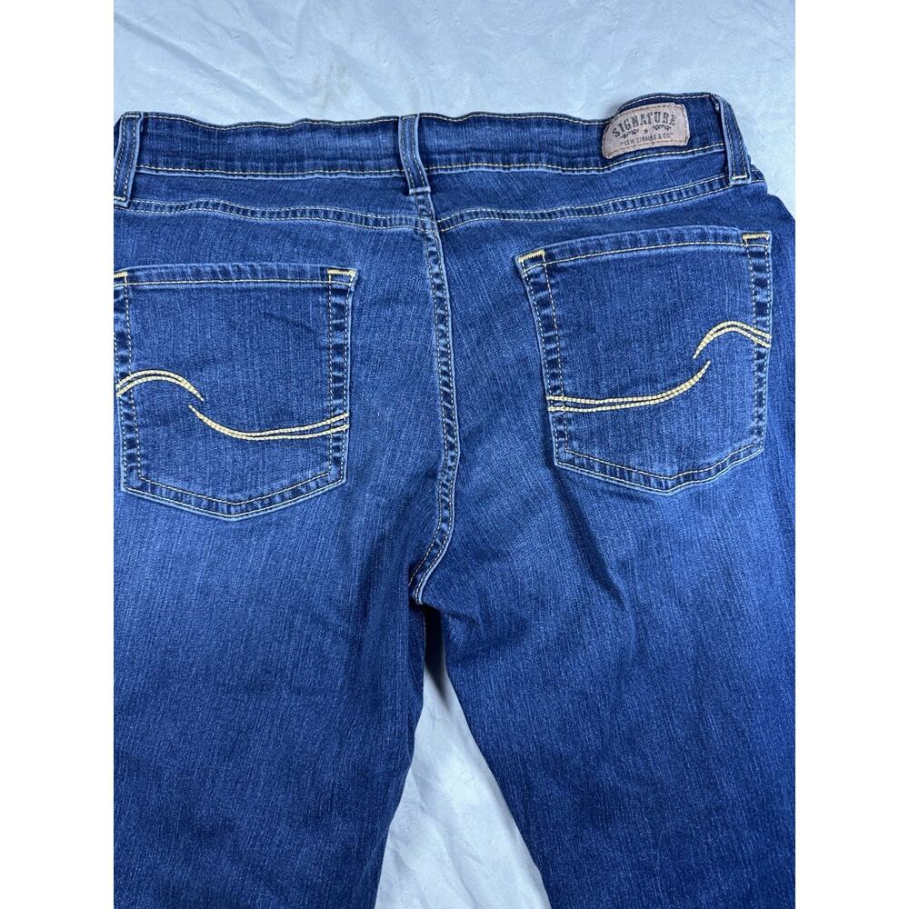 Levi Strauss Signature Modern Straight Jeans Womens 12 Medium Wash Stretch - Picture 12 of 16
